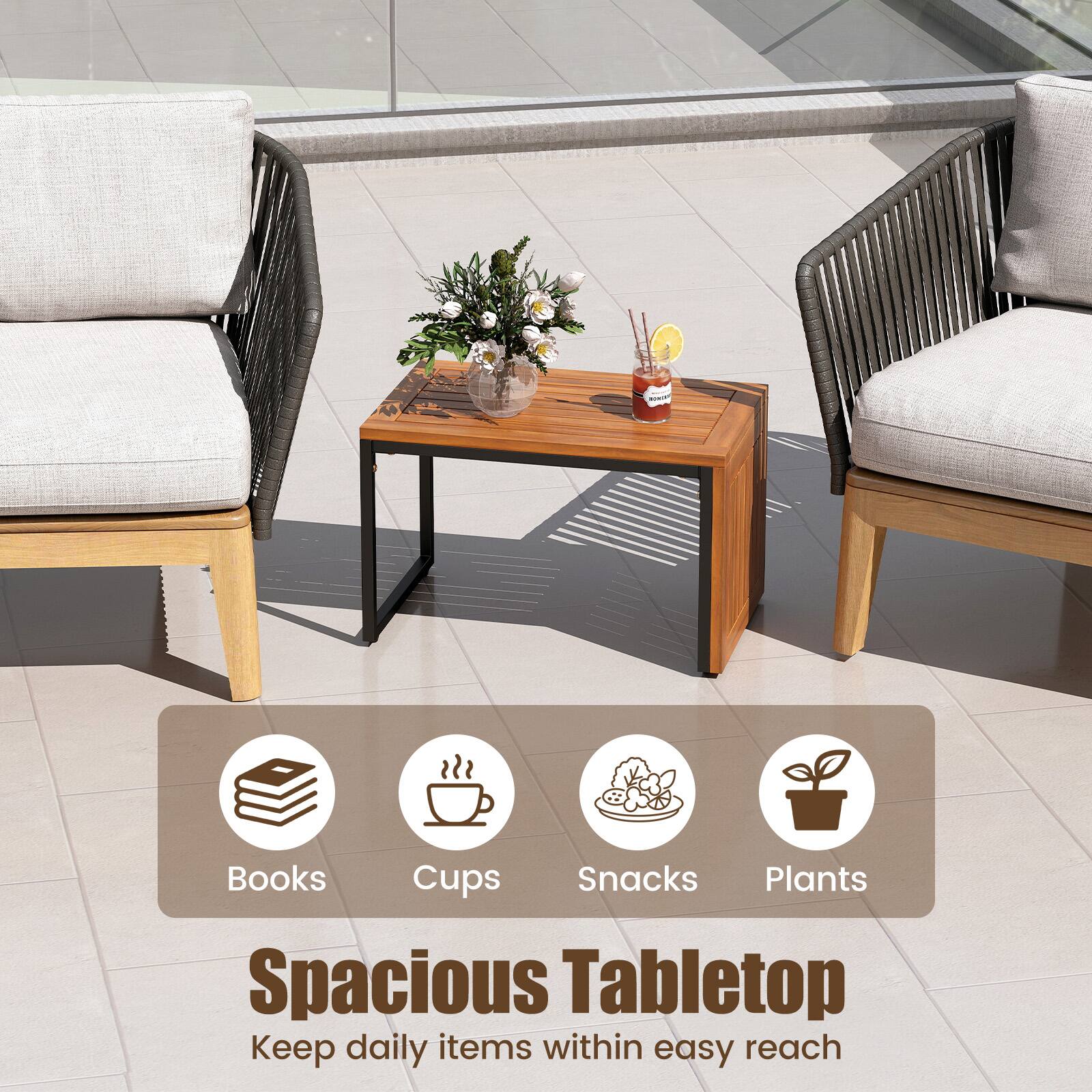 Books Cups Snacks Plants Spacious Tabletop Keep daily items within easy reach