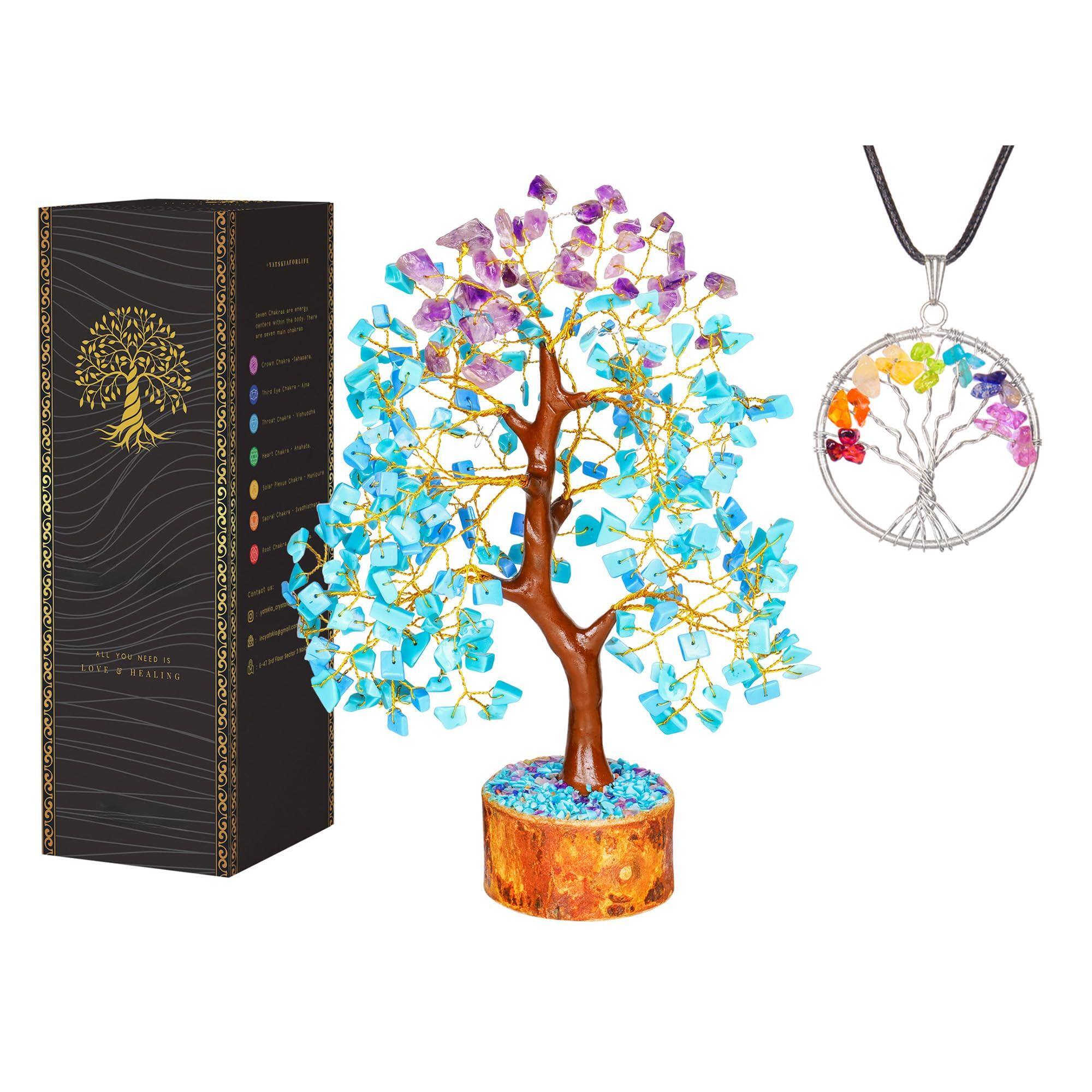 Turquoise and Amethyst Golden Wire