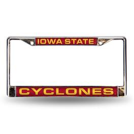 Rico Industries - Iowa State Cyclones Chrome Metal Laser Cut License Plate Frame - Multi