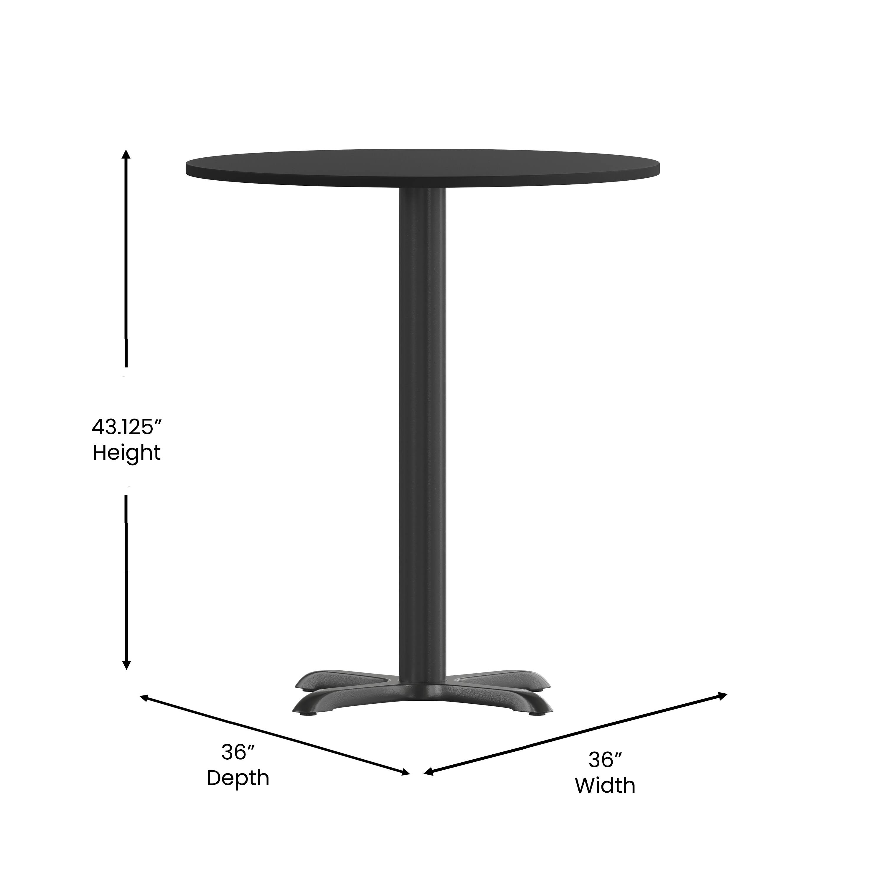 43.125" Height 36" Depth 36" Width