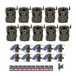 Stealth Cam - Fusion X 26MP Trail Camera AT and T with Solar Panel and SD 10 Pack