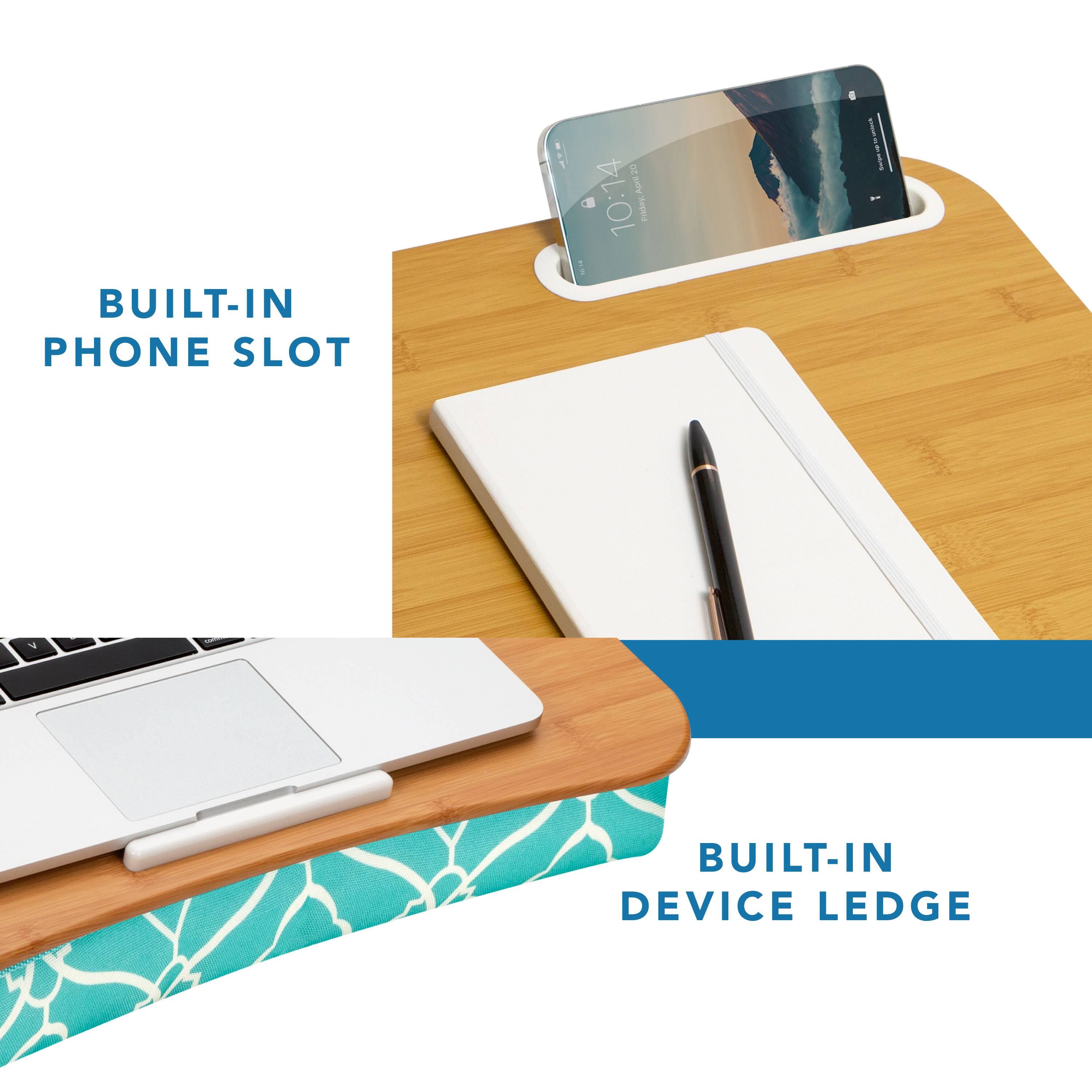 BUILT-IN PHONE SLOT

BUILT-IN DEVICE LEDGE