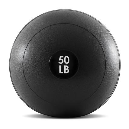 Front. ProsourceFit - ProsourceFit Classic Slam Ball, 50 lbs - Black.