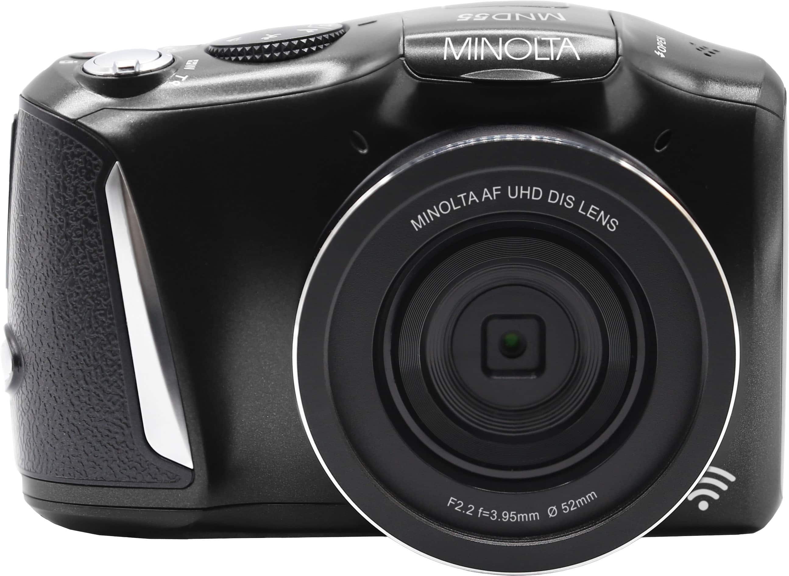 Minolta - MND55 4K Video 64.0 Megapixel Digital Camera with WiFi - Black - Front_Zoom