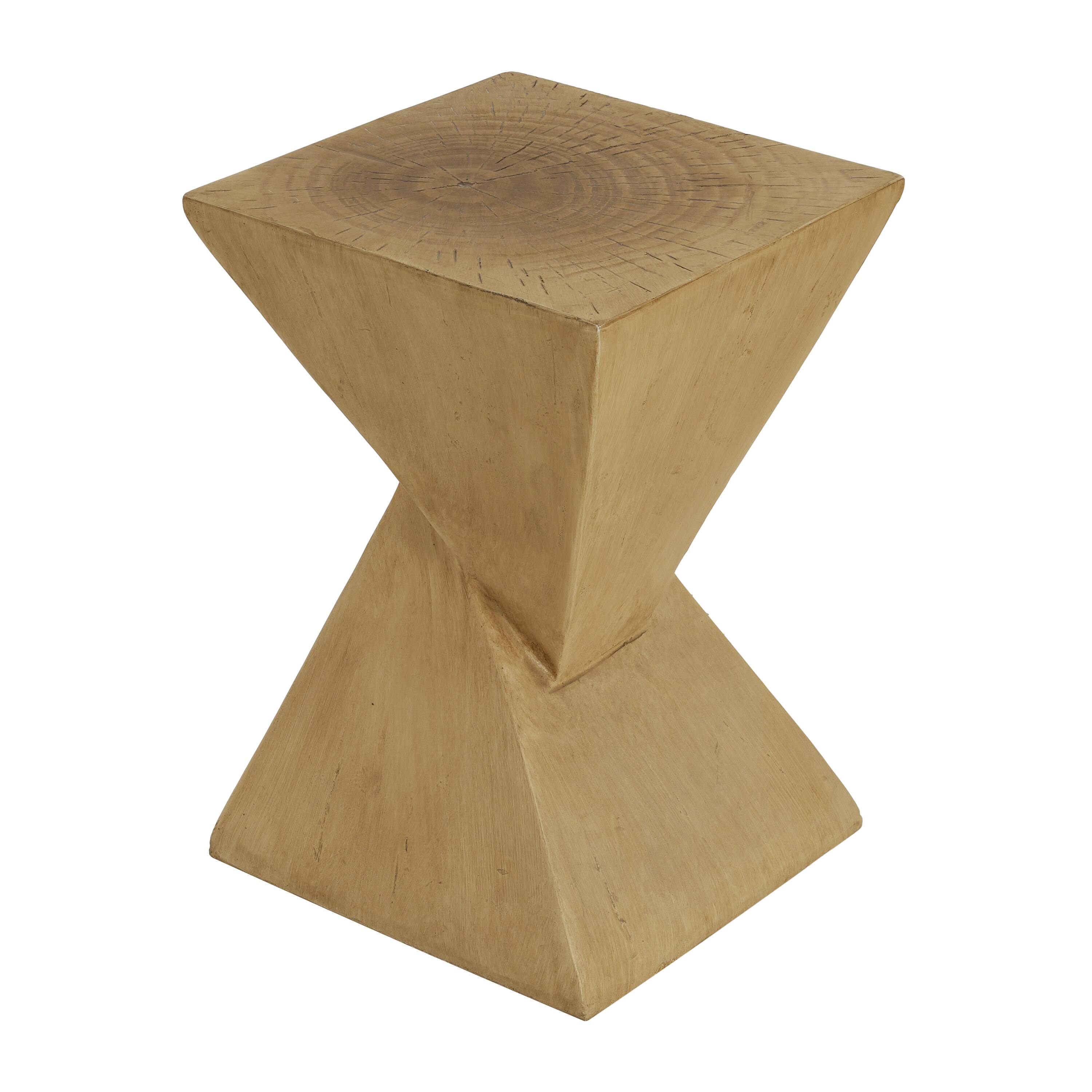 Alt View 2. APRILSOUL - GEOMETRIC MGO SIDE TABLE LIGHT NATURE COLOR - Light Natural.