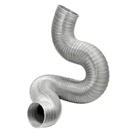 Lambro - 8-Ft. Flexible Aluminum Semi-Rigid Double-Lock Air Duct 10" Diameter