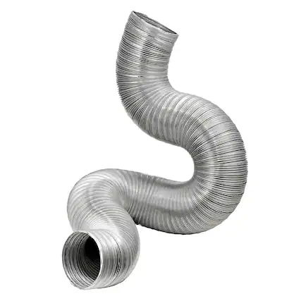 Front. Lambro - 8-Ft. Flexible Aluminum Semi-Rigid Double-Lock Air Duct 10" Diameter.