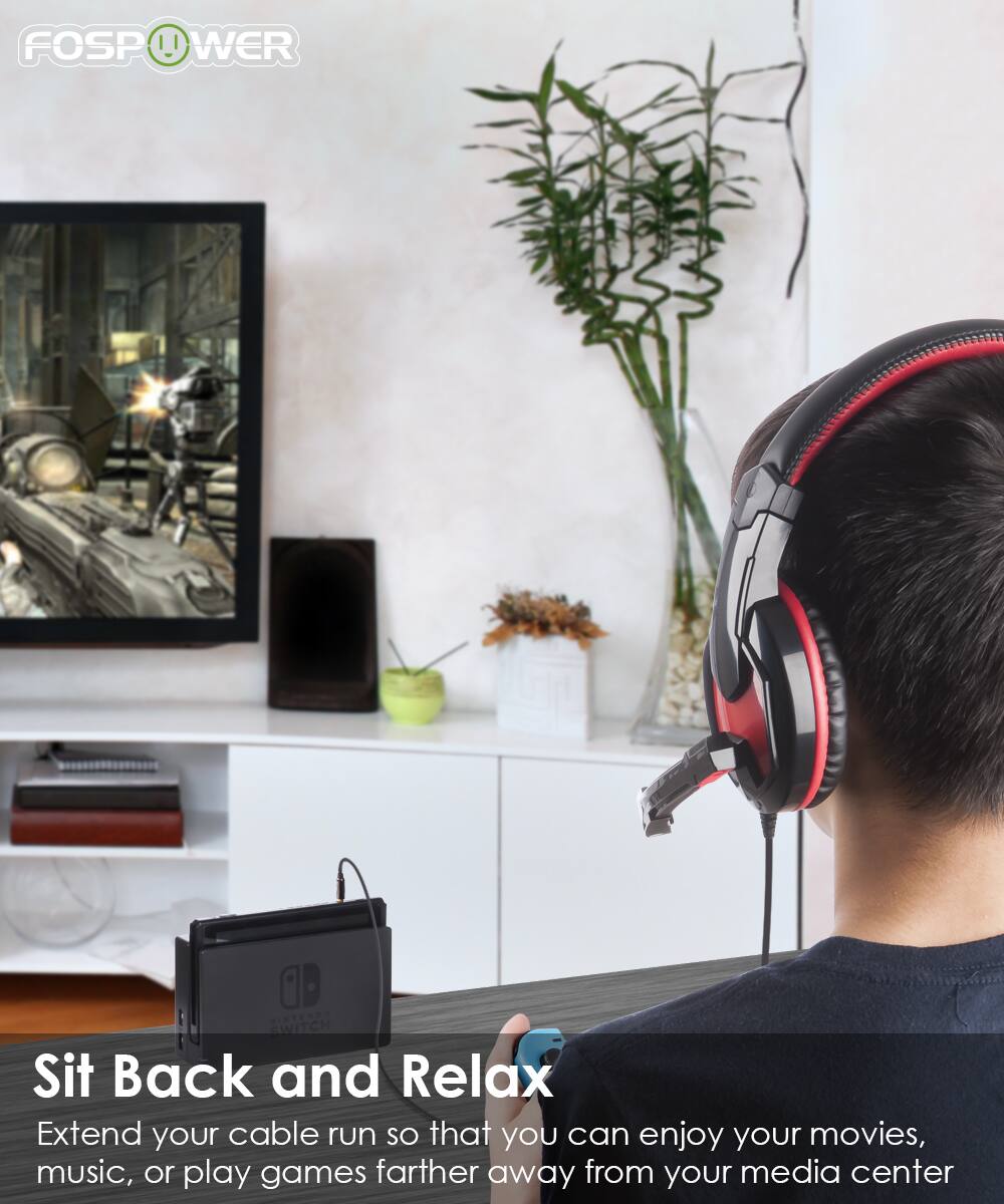 FOSPOWER FOSP O WER HINTONOS SITCH Sit Back and Relax Extend your cable run so that you can enjoy your movies, music, or play games farther away from your media center