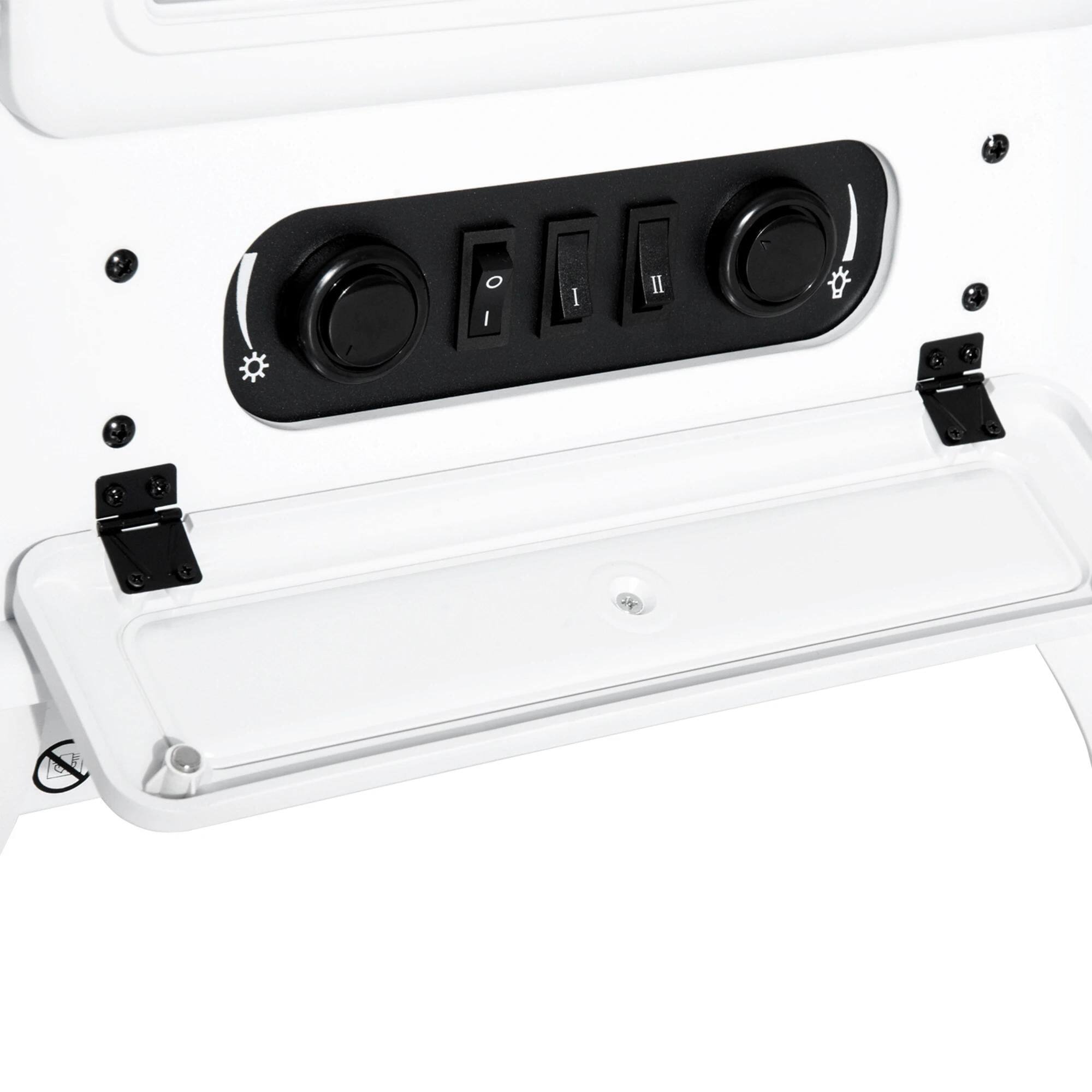 Angle. Resenkos - Fireplace Stove, Electric Fireplace Heater with Realistic LED Flames and Logs, White - White.