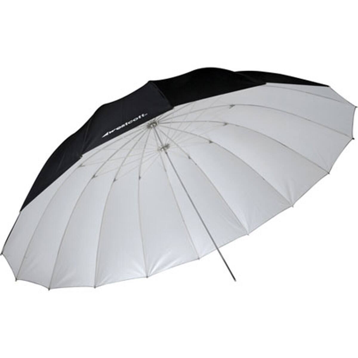 Alt View 4. Westcott - Westcott 7' Parabolic Umbrella White/Black w/Streaklight Umbrella Kit.