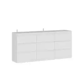 FUFU&GAGA - Modular Multi Drawer Horizontal Storage Unit Rotatable & Expandable Organizer for Living Room - White