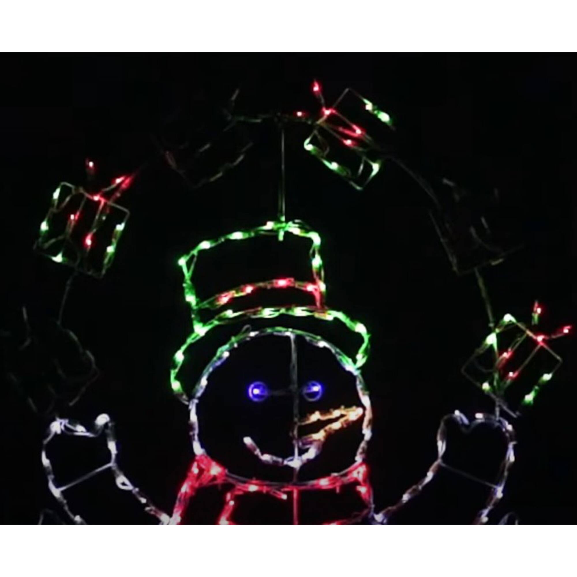 Alt View 5. ProductWorks - ProductWorks 60" Pro-Line LED Animation Juggling Snowman Christmas Yard Decor - Multicolored.