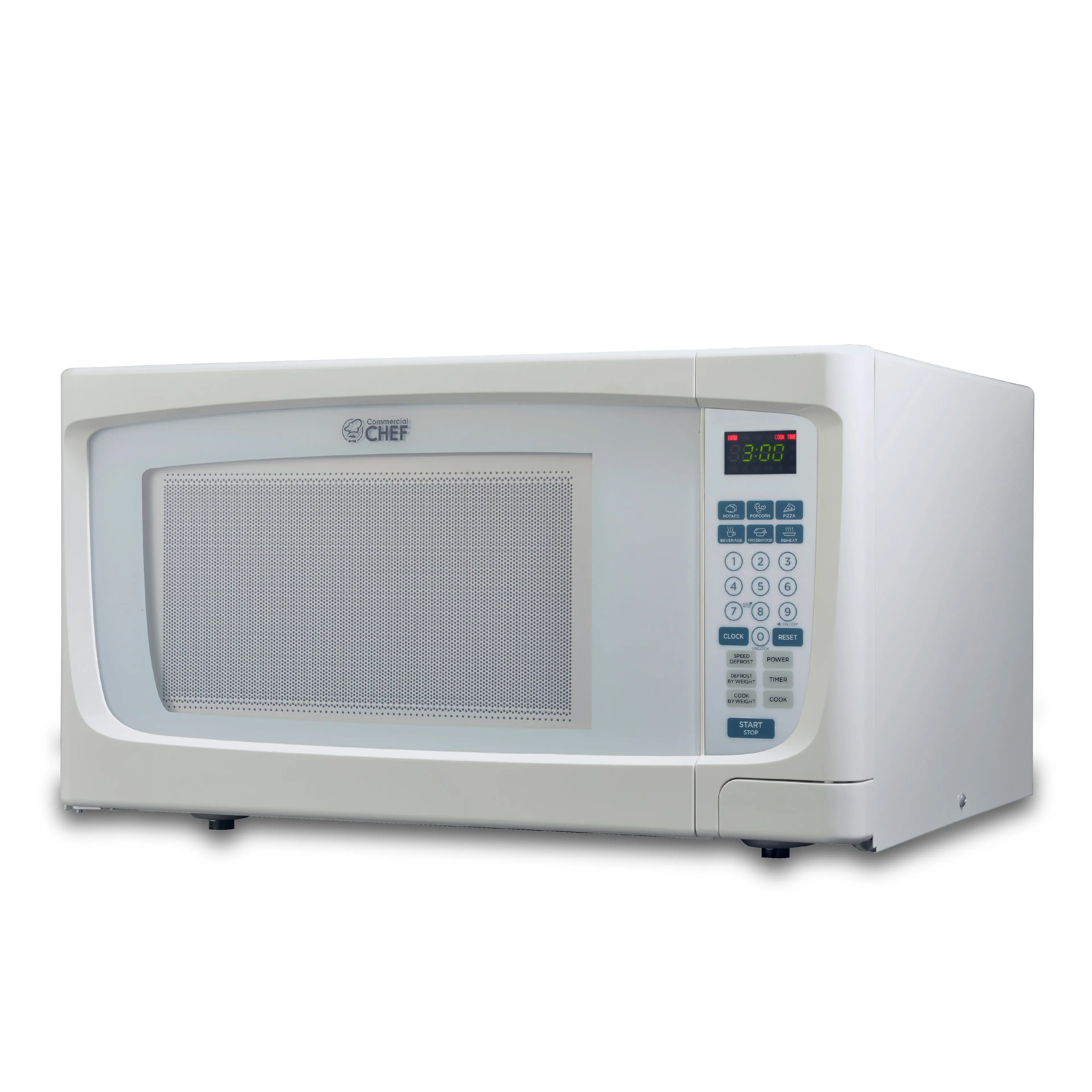 Commercial Chef - Countertop Microwave Oven 1.6 Cu. Ft. 1000W - White
