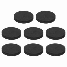 Unique Bargains - 8pcs Single Sided Speaker Isolation Feet Pads, 30x5mm Non Slip Foam Shock Absorption Pad for Amplifier - Black