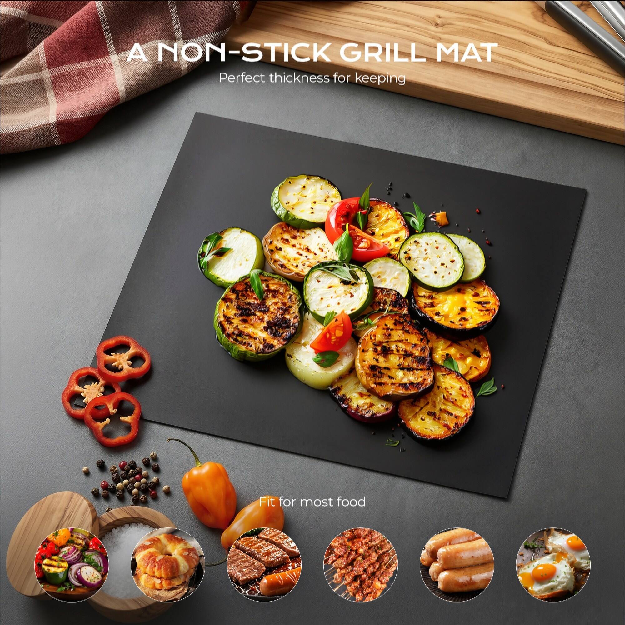 A NON-STICK GRILL MAT  
Perfect thickness for keeping  
Fit for most food