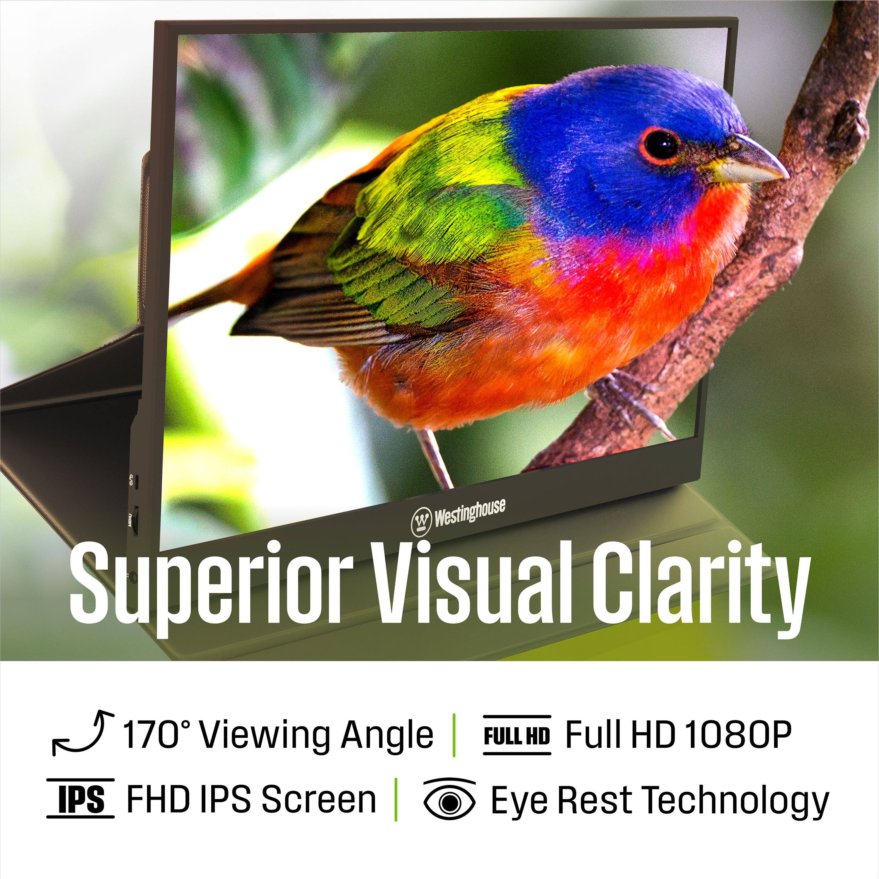 Westinghouse Superior Visual Clarity 170 Viewing Angle IPS FHD IPS Screen Full HD 1080P Eye Rest Technology