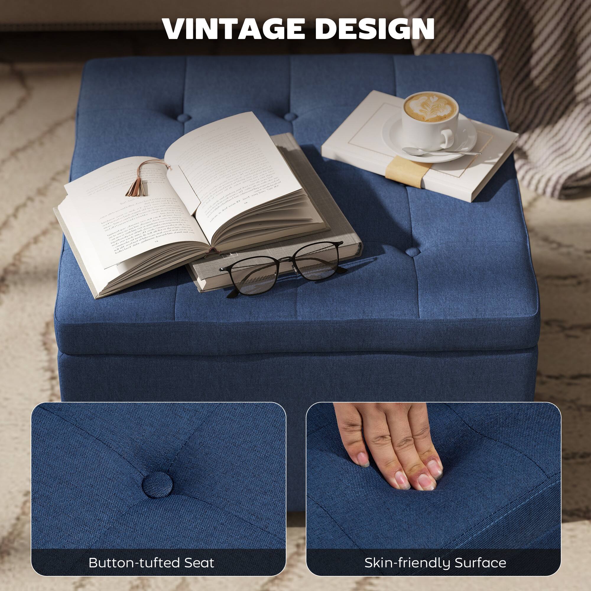VINTAGE DESIGN

Button-tufted Seat

Skin-friendly Surface
