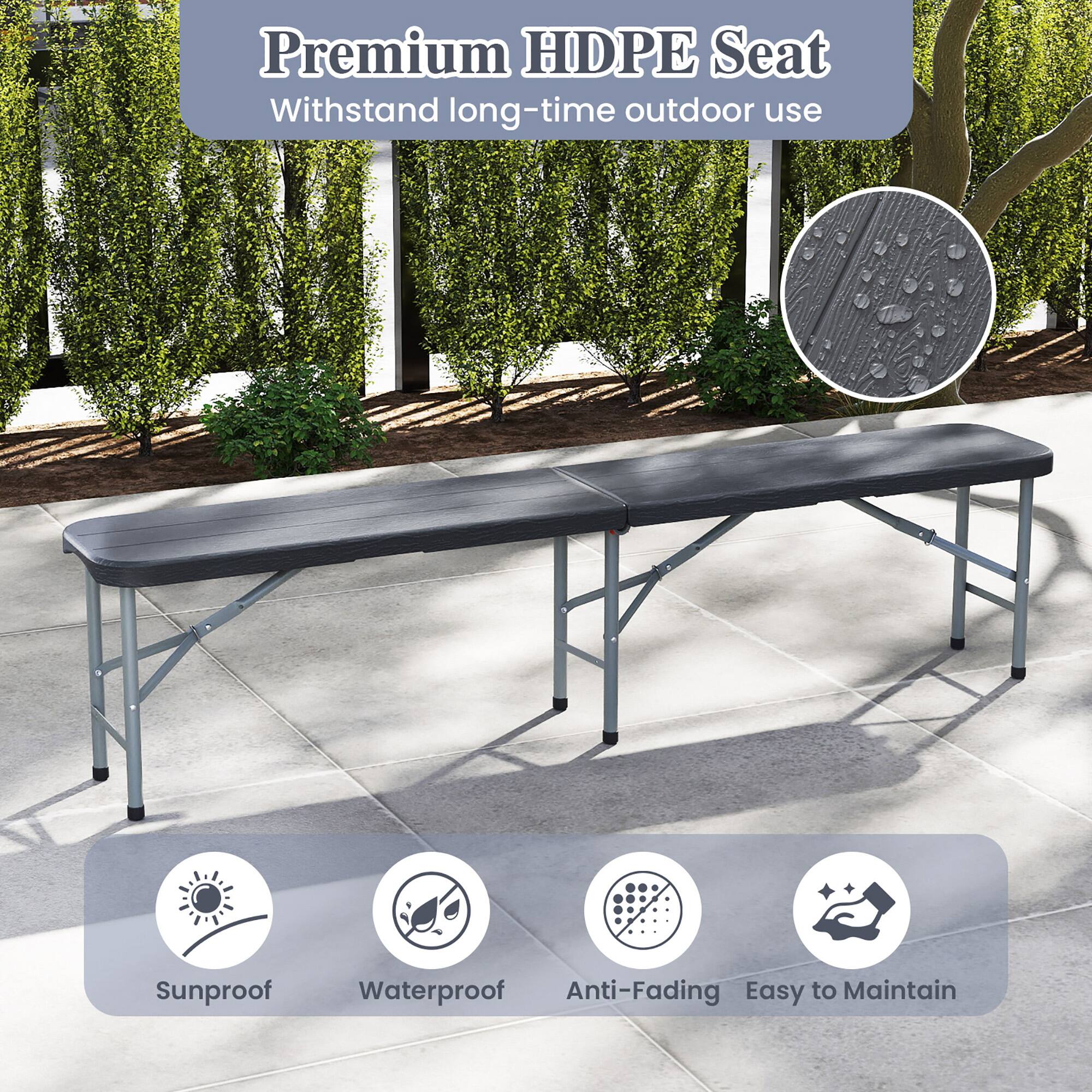 Premium HDPE Seat
Withstand long-time outdoor use
Sunproof
Waterproof
Anti-Fading
Easy to Maintain