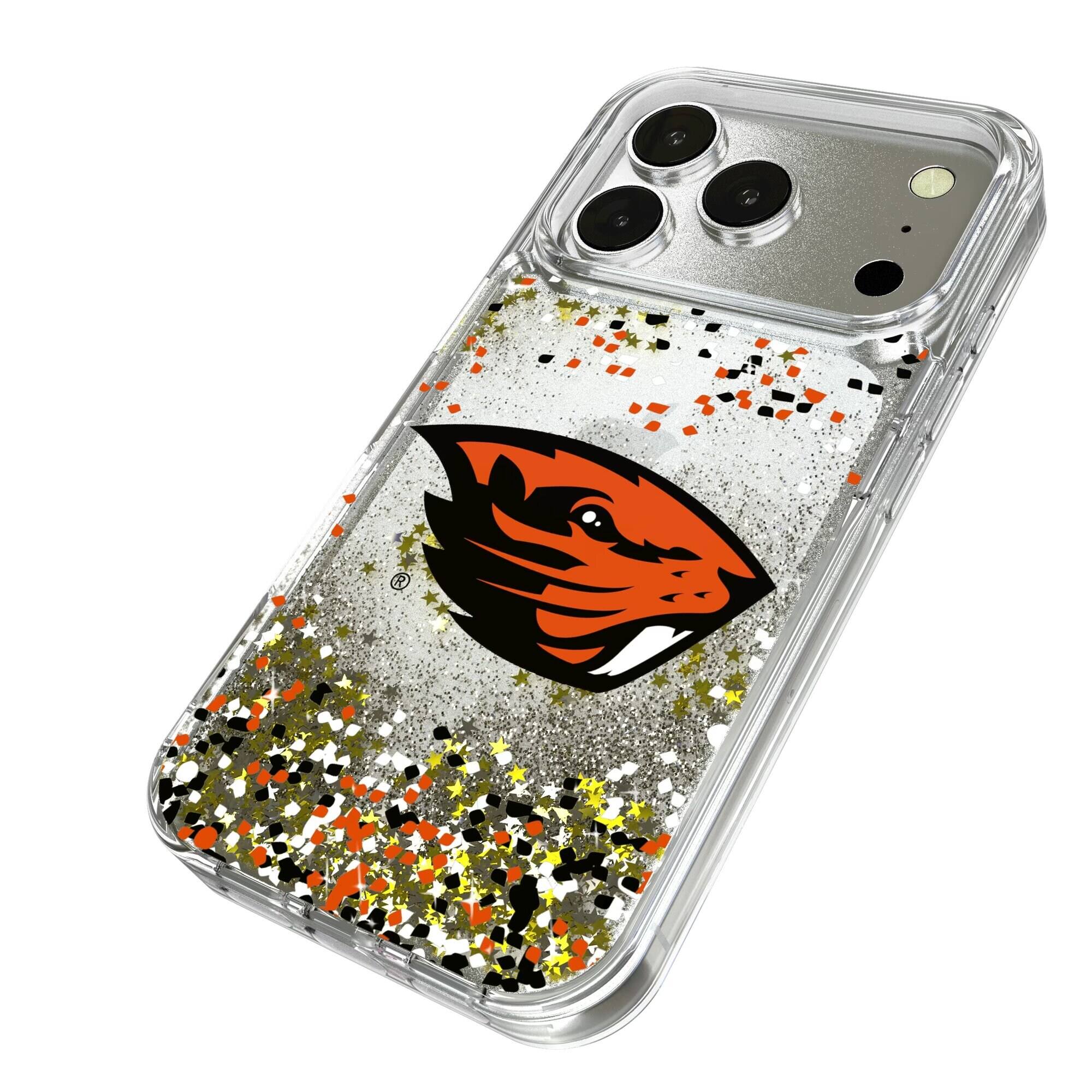 Alt View 1. Keyscaper - Oregon State Beavers iPhone Glitter Confetti Design Case - 16 Pro - Multicolor.