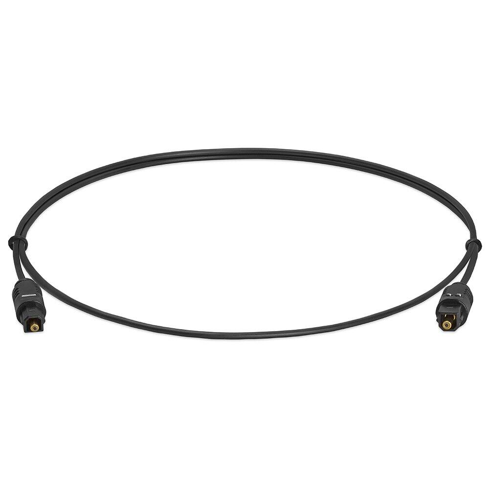 Angle. Cmple.com - Toslink Optical Audio Cable 3ft Black S/PDIF Fiber Optic Cord Gold-Plated - Black.