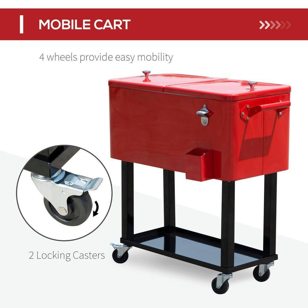 MOBILE CART

4 wheels provide easy mobility

2 Locking Casters