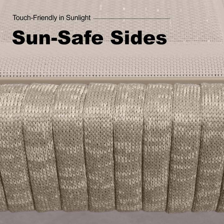 Touch-Friendly in Sunlight  
Sun-Safe Sides