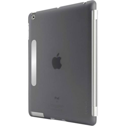 Front Standard. Belkin - Snap Shield Secure for The new iPad - Smoke.