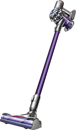 Dyson - V6 Animal Bagless Cordless Stick Vacuum - Nickel/Purple - Angle Zoom