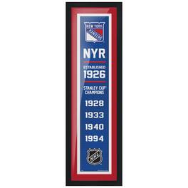 Mustang Drinkware - New York Rangers 6" x 22" Empire Framed Artwork - Multicolor