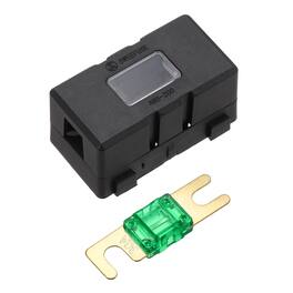 Unique Bargains - 200A 125V ANL Fuse Holder Kit, 30A Fuse Inline Block Box for Automotive Marine Audio Video System - Green