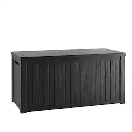 Chic Crate - 61'' W 180 Gallons Water Resistant Resin Lockable Deck Box - Black