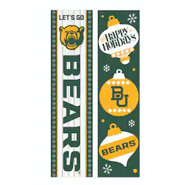 Evergreen Enterprises - Baylor Bears 47" Double Sided Christmas Leaner Fan Sign - Multicolor