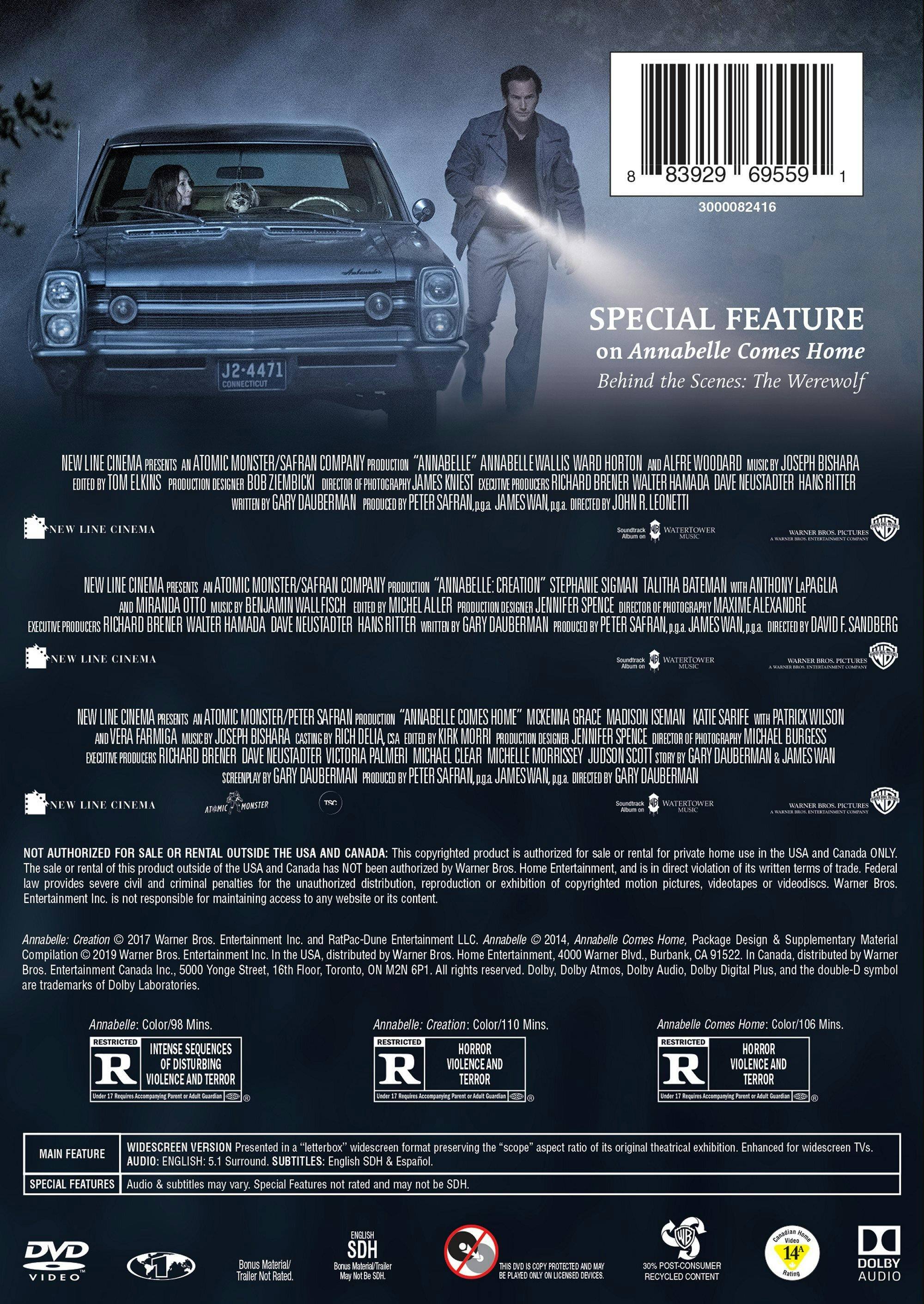 Angle. Annabelle: 3 Film Collection (DVD Triple Feature) [DVD].