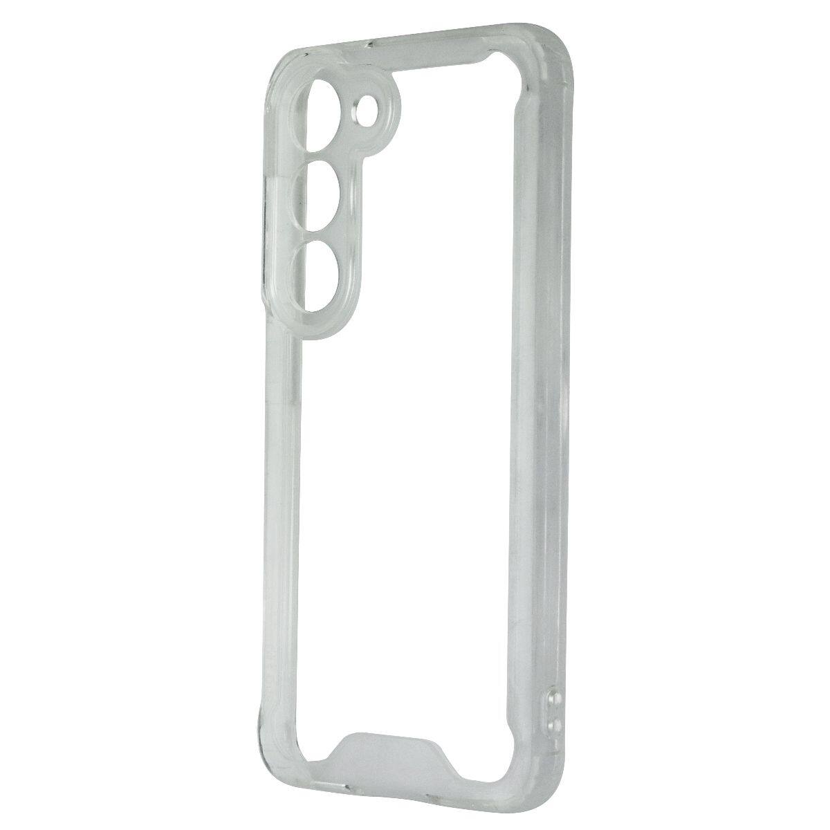 Front. Mybat - MyBat Sturdy Gummy Series Case for Samsung Galaxy S23 - Transparent Clear - Clear.