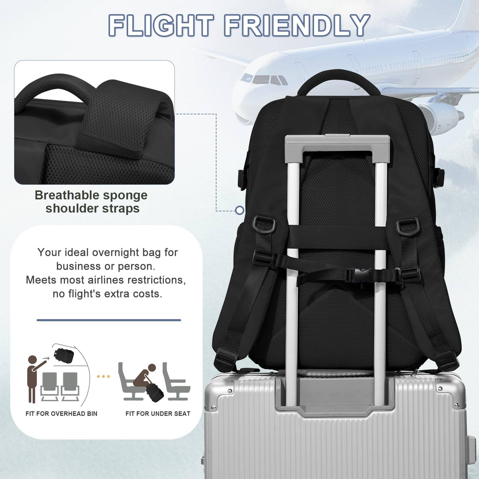 Live At Space Carry On Backpack For Women Large Travel Flight Approved ...