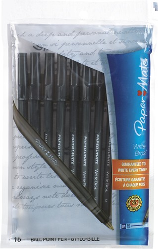 Pen Write Bros 10Pk/BK (IN-12) (93334)