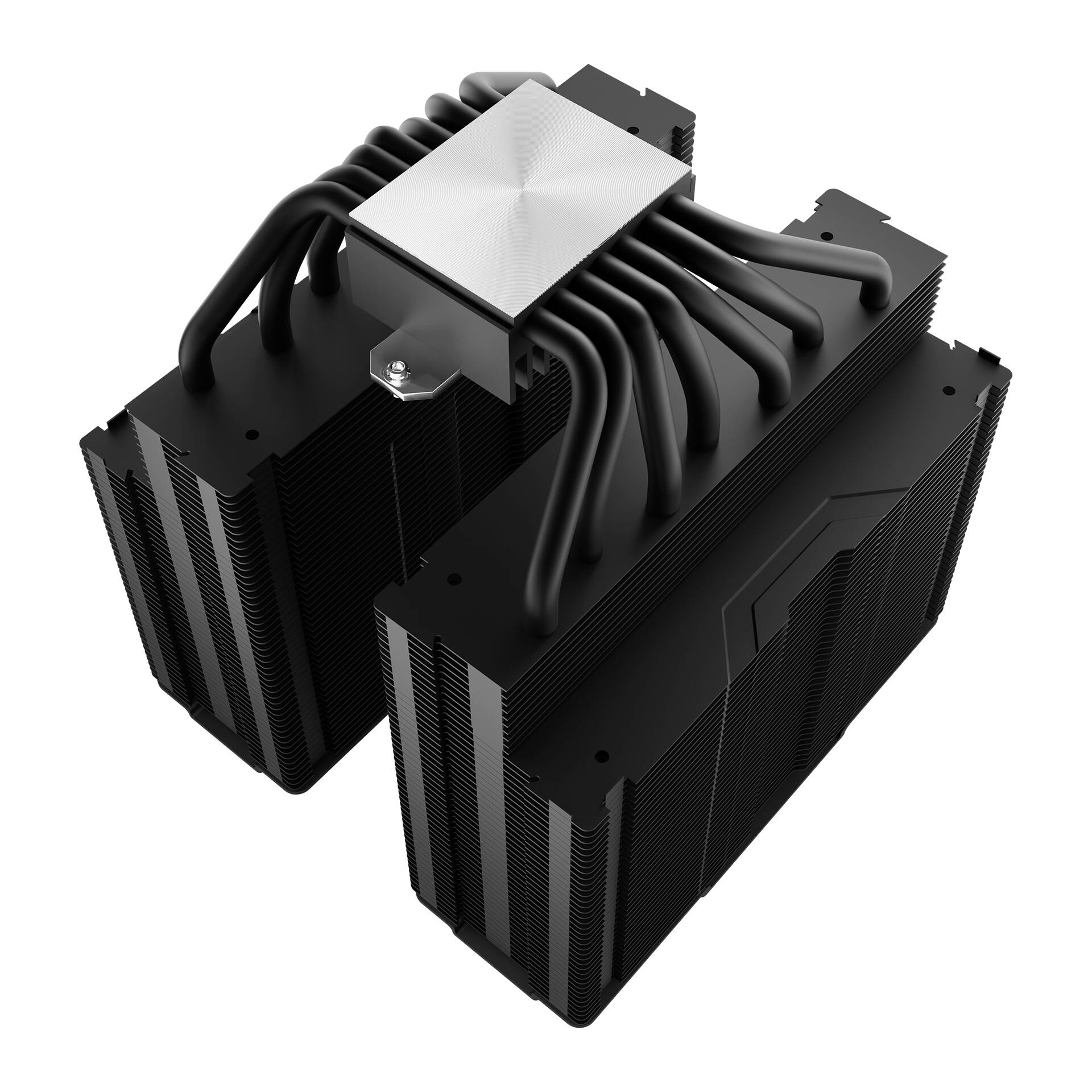 Alt View 2. GAMDIAS - BOREAS P1-720 premium CPU air cooler, dual fans dual tower, 7-pipes  270W TDP, AMD and Intel - Black.