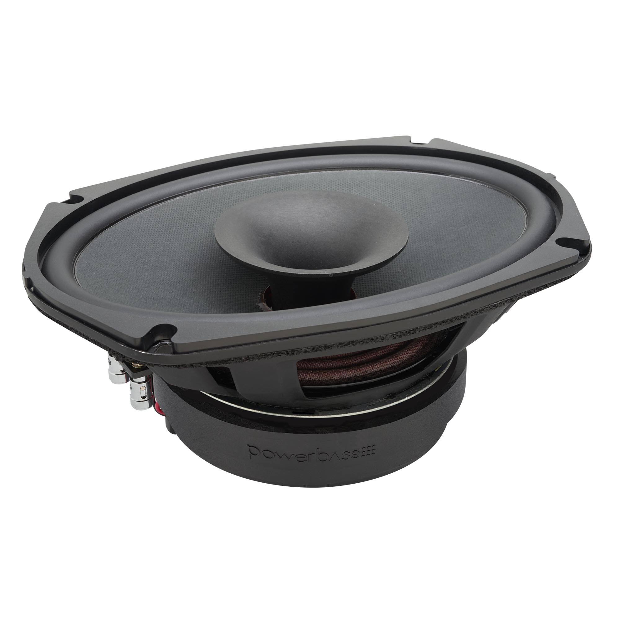 Alt View 2. Powerbass - PowerBass PBX-PRO69CD - 6x9" Pro Mid Range with Compression Horn Tweeters, Pair - 150Wrms / 300Wmax - 4 ohm - Black/Gray.