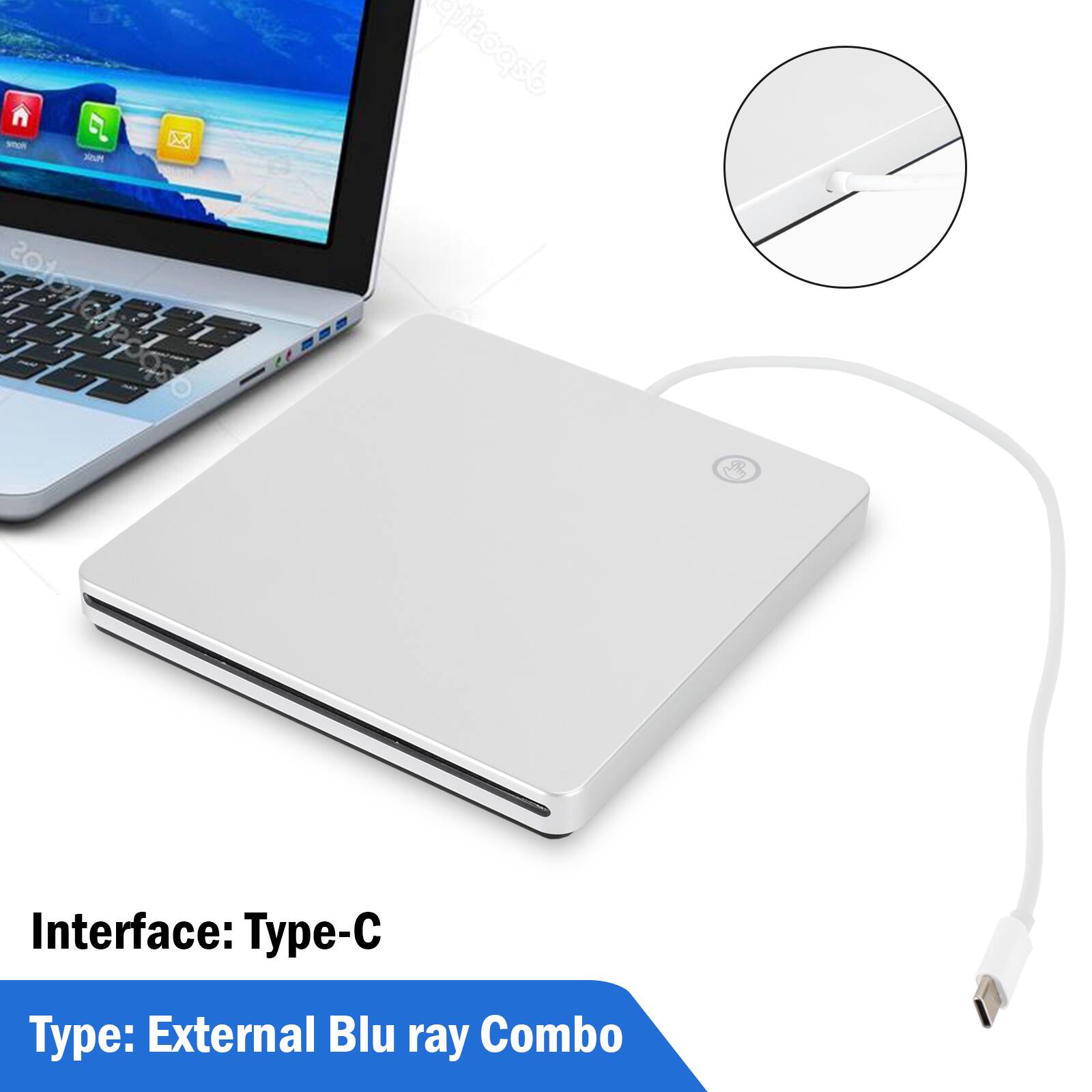 Interface: Type-C  
Type: External Blu ray Combo