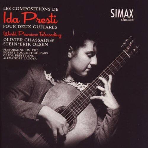 LES COMPOSITIONS DE  
Ida Presti  
POUR DEUX GUITARES  

World Premiere Recording  
OLIVIER CHASSAIN &  
STEIN-ERIK OLSEN  

PERFORMING ON THE  
ROBERT BOUCHET GUITARS  
ALEXANDRE LAGUYA  

SIMAX classics
