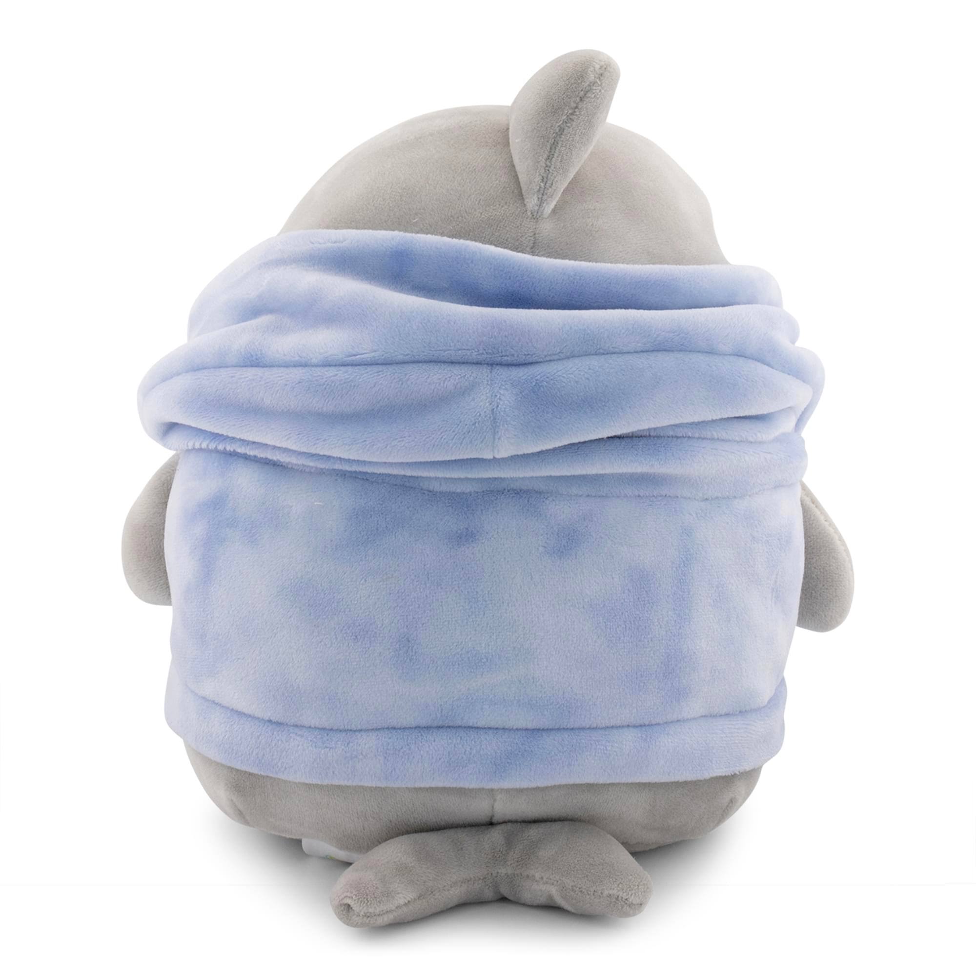 Alt View 3. Kellytoy - Squishmallows Hoodie Squad 8 Inch Plush | Gordon The Shark - Blue.