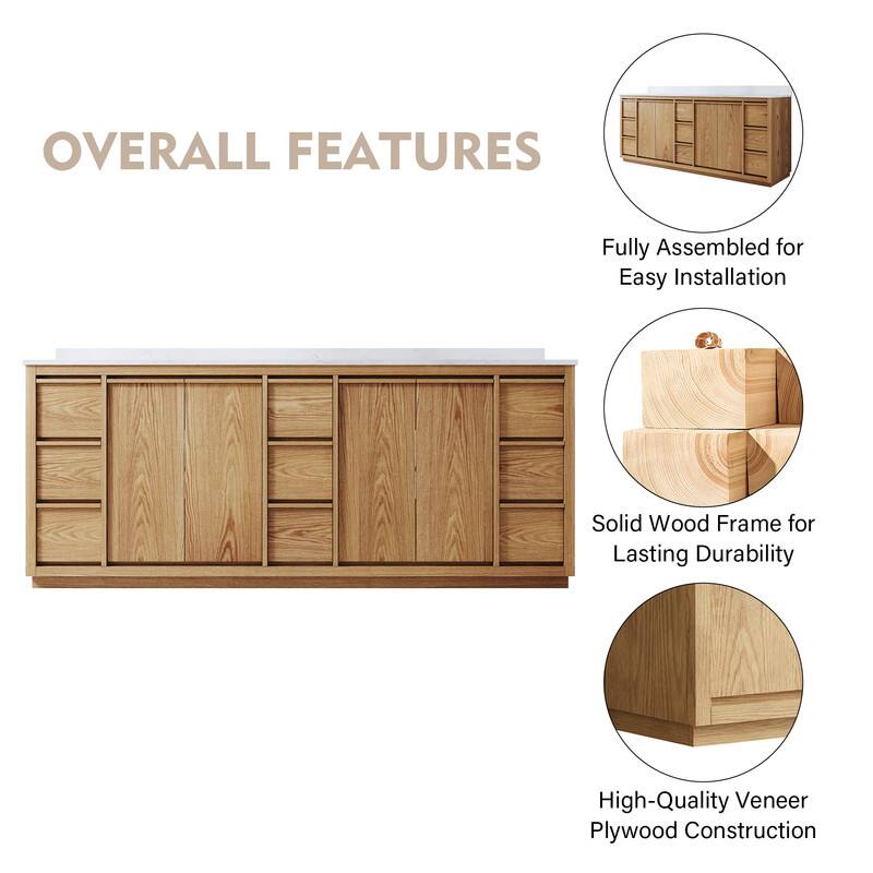OVERALL FEATURES
- Fully Assembled for Easy Installation
- Solid Wood Frame for Lasting Durability
- High-Quality Veneer Plywood Construction
