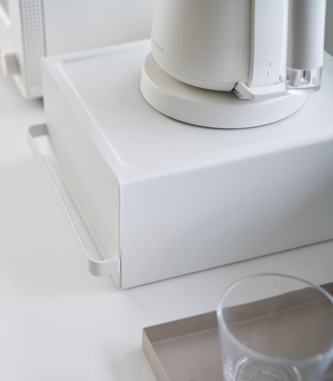 Alt View 1. Yamazaki Home - Countertop Rack with Drawer - Steel.