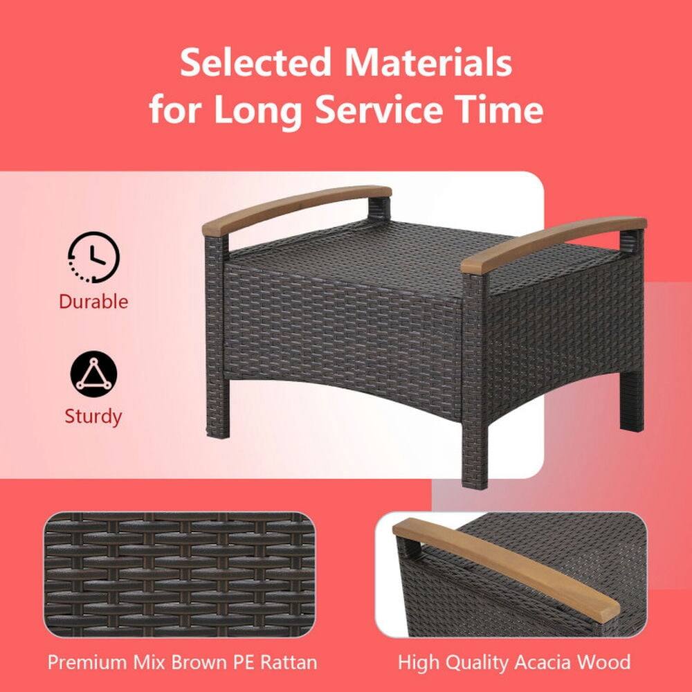 Selected Materials for Long Service Time

- Durable
- Sturdy

Premium Mix Brown PE Rattan

High Quality Acacia Wood
