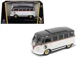 1962 Volkswagen Microbus #5 Van Bus 1/43 Diecast Model by Road Signature - White