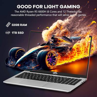 NIMO 15.6 Gaming Laptop AMD Ryzen 5 6600H 6 Cores 16GB DDR5 RAM NIMO 15.6 Gaming Laptop AMD Ryzen 5 6600H 6 Cores 16GB DDR5 RAM