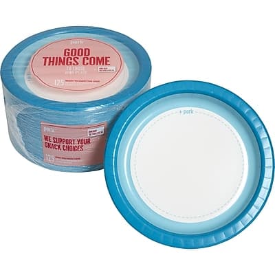 "Perk - Perk™ Heavy-Weight Paper Plates, 10"", 125/Pack (PK54330) - Blue/White" price history on PriceWatchPro