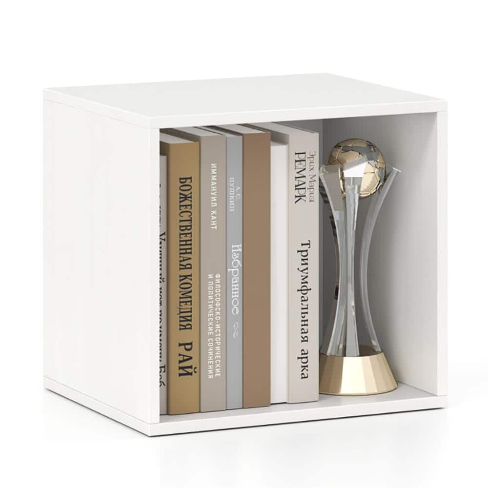 Kadyn - Bookshelf, Storage Shelf, Bookcase,Cube Storage Organizer Stackable Open Book Shelf Wooden Display Shelving Unit - White