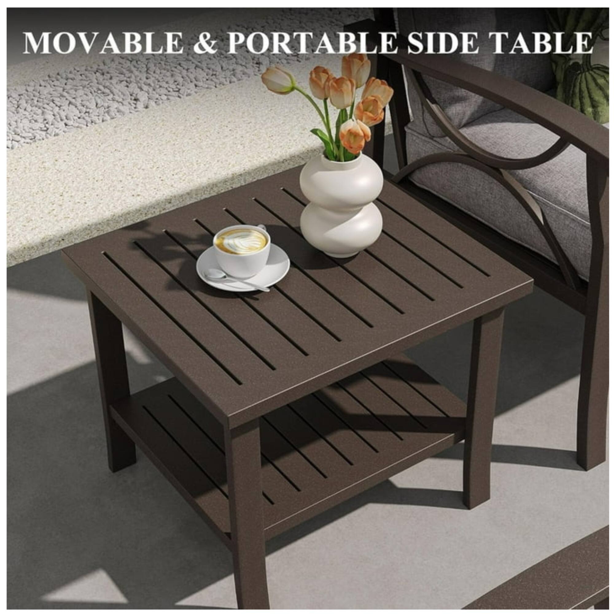 MOVABLE & PORTABLE SIDE TABLE