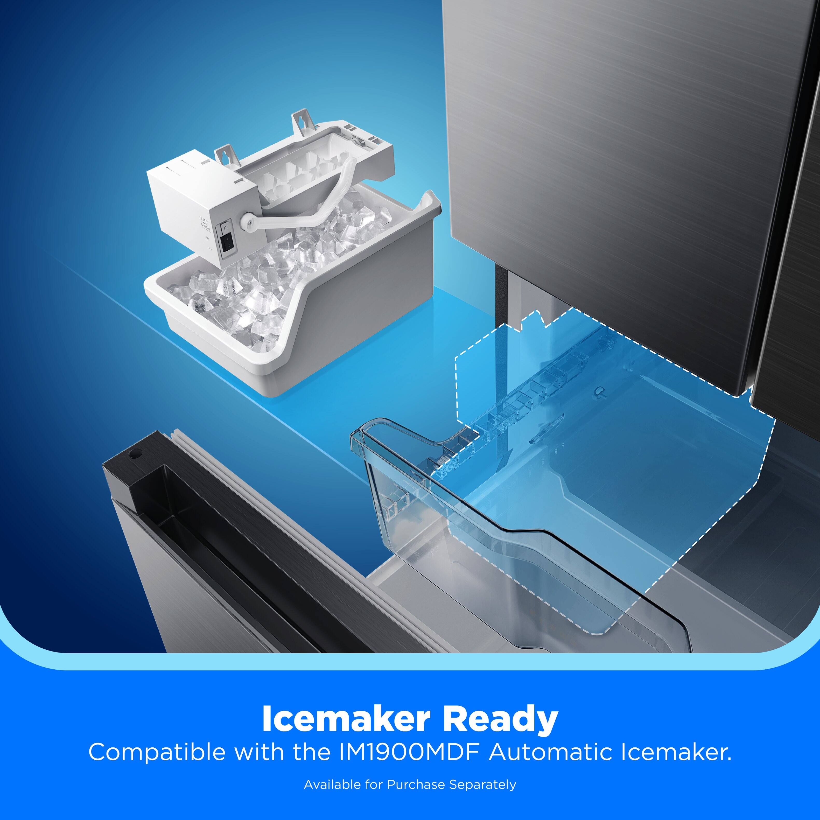 Icemaker Ready  
Compatible with the IM1900MDF Automatic Icemaker.  
Available for Purchase Separately